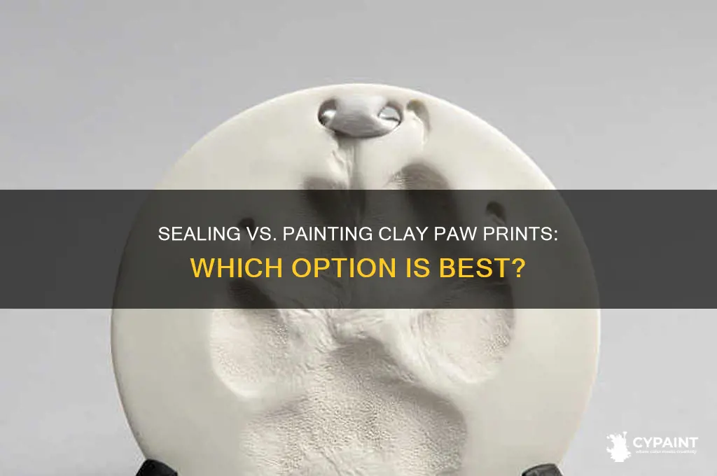 should i seal or paint clay paw prints