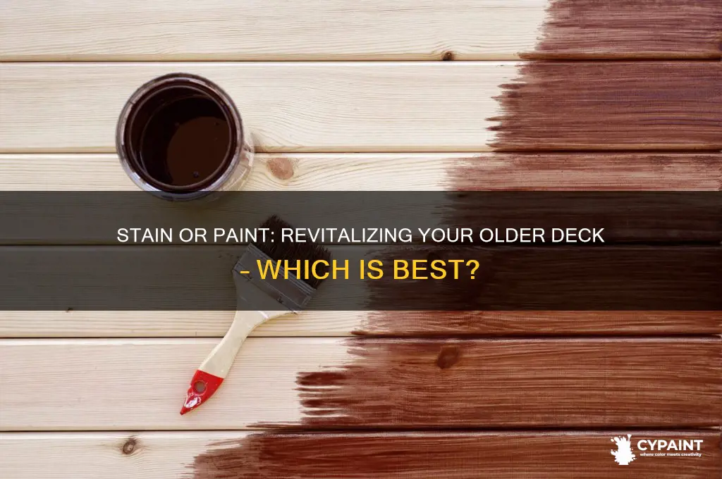 should i stain ir paint my older deck