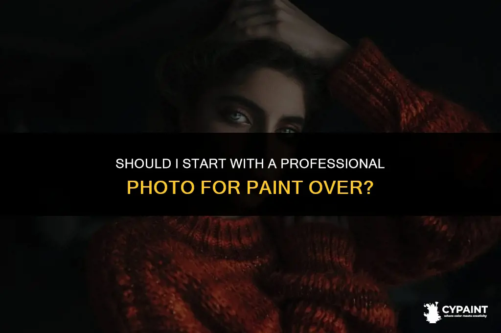 should i start with a proffessional photo for paint over