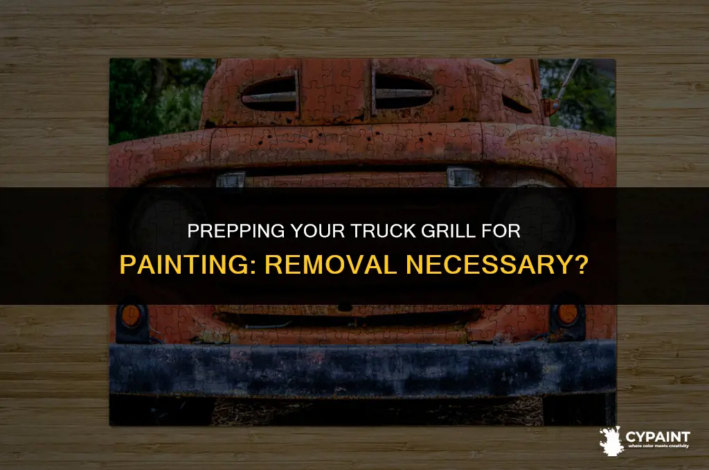 should i take my truck grill off before painting it