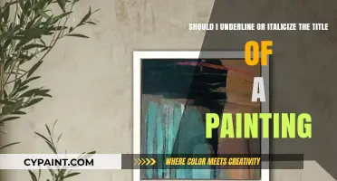 Mastering Art Titles: Underline or Italicize?