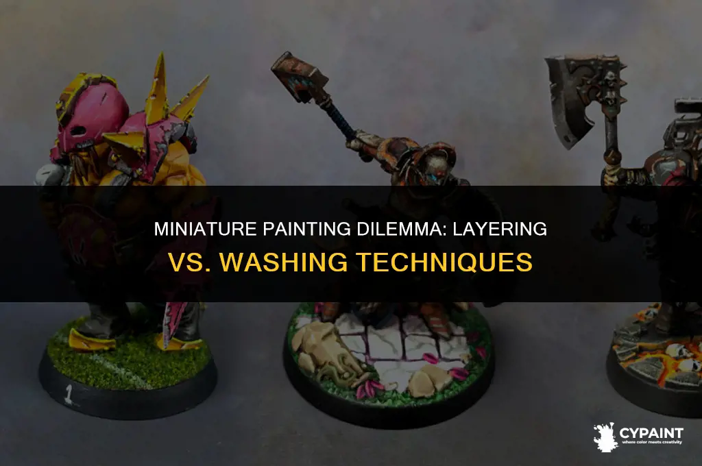 should layer before washing or wash before layers minature painting