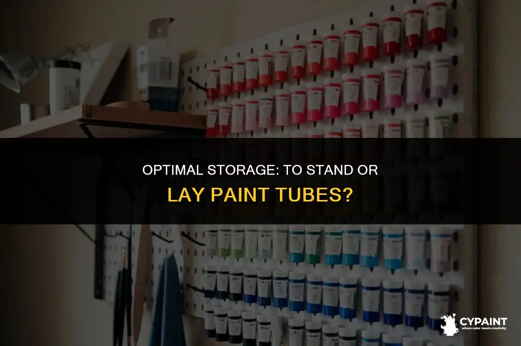 should paint tubes stand up or lay flat for storage