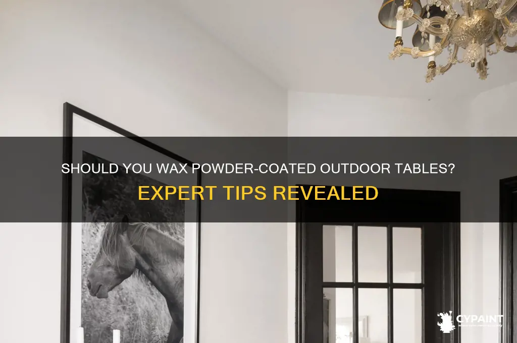 should powder coat painted outdoor table be waxed