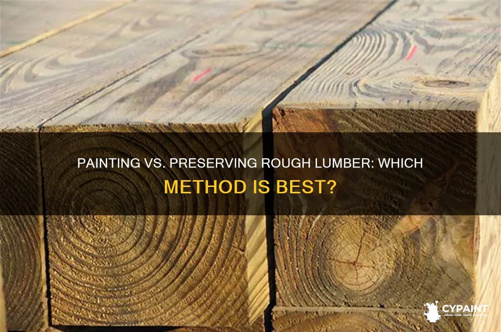 should rough lumber be painted or only preserved
