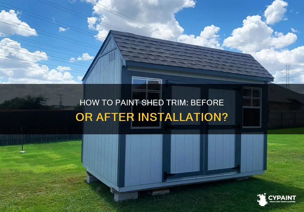 should shed trim be painted before or after install