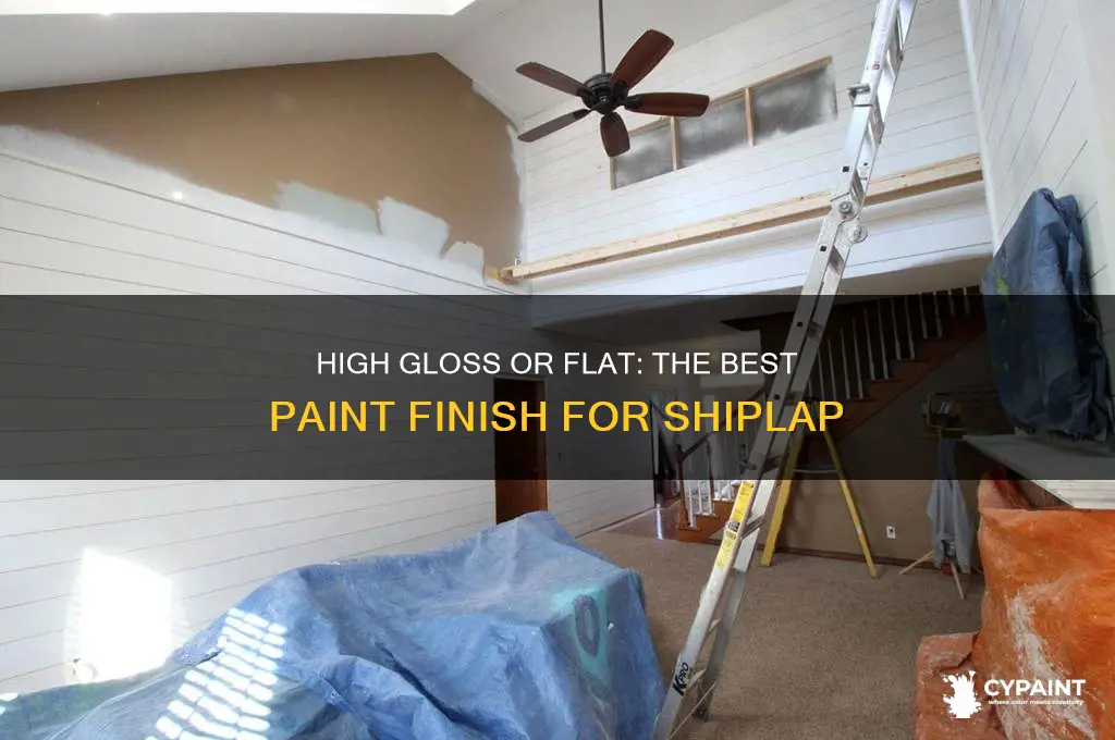 should shiplap be painted high gloss or flat