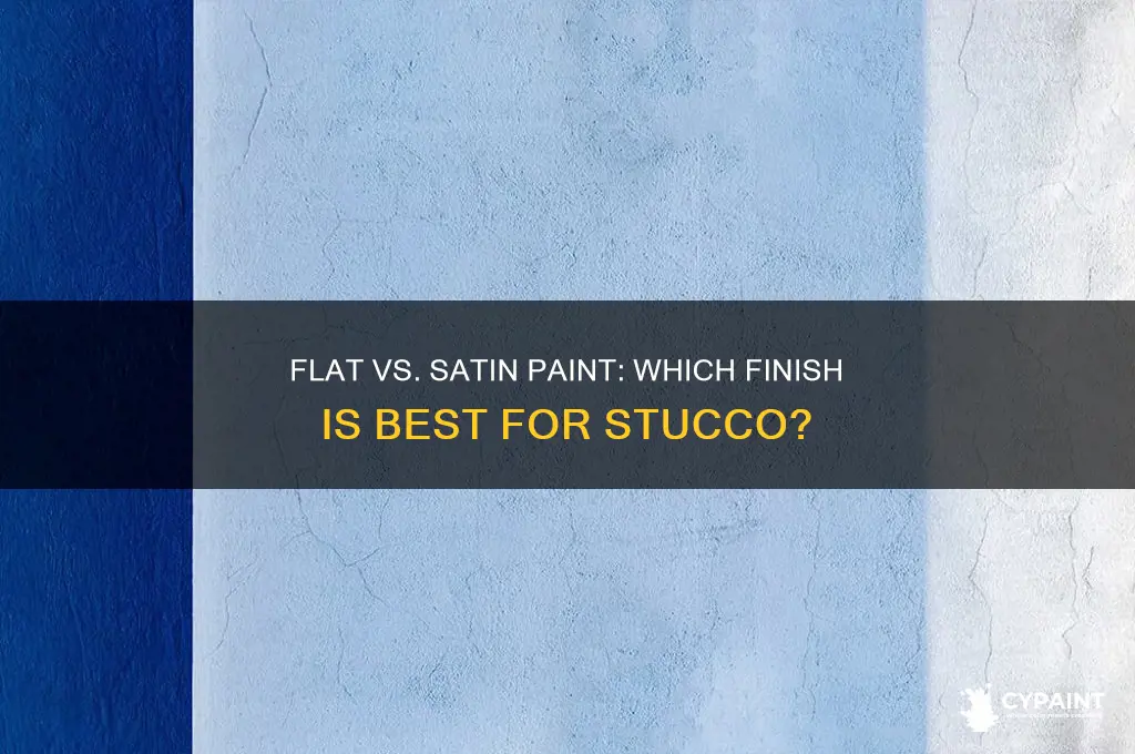 should stucco be paint with flat or satin