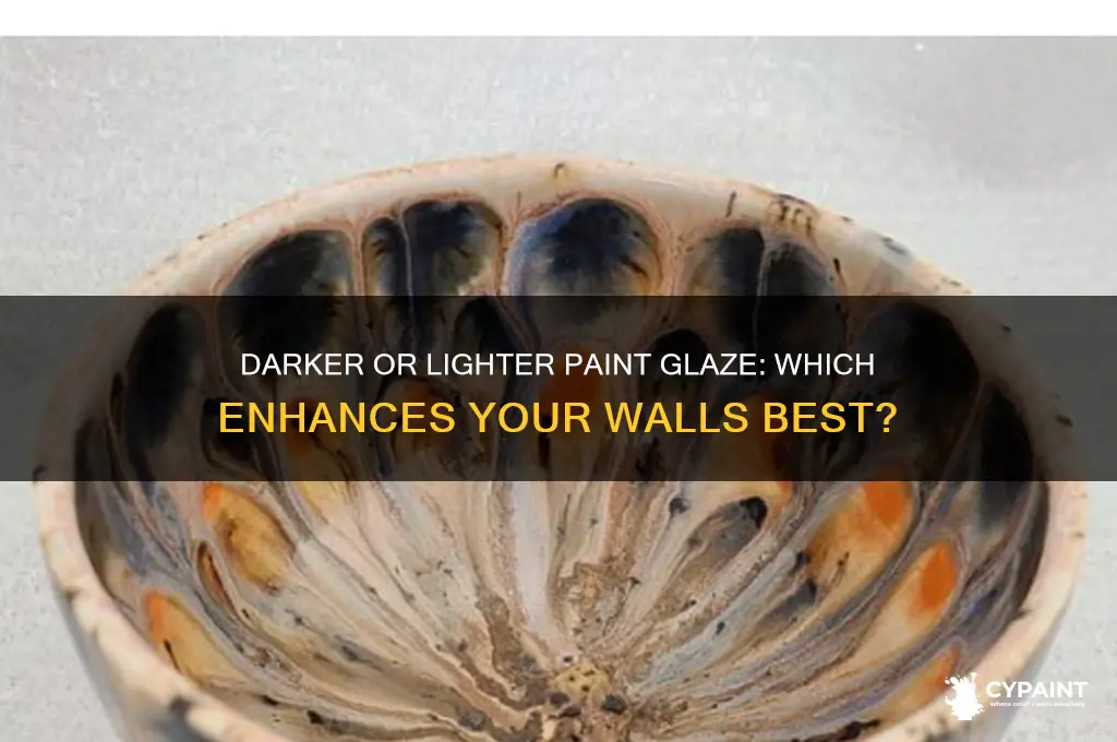 should the paint glaze be darker or lighter