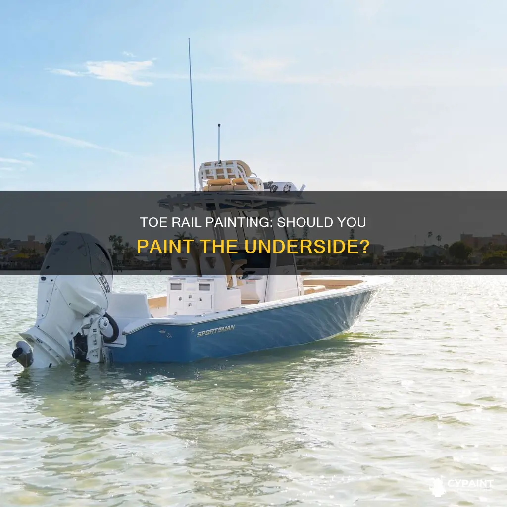 should the underside of boat toe rail be painted