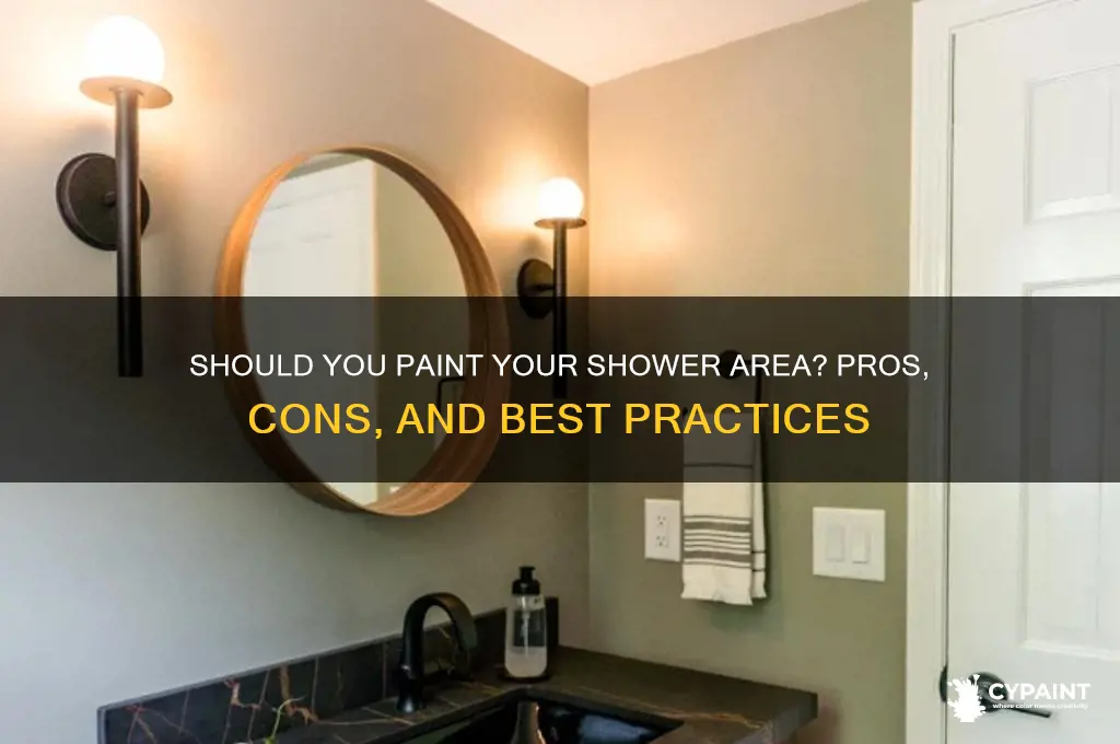 should their be paint in your shower area