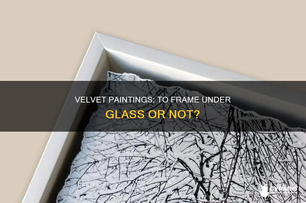 should velvet paintings be in glass covered frames