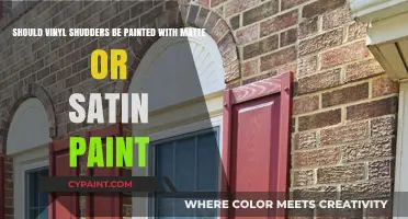 Vinyl Shutters: Matte or Satin Paint - Which Finish Reigns Supreme?