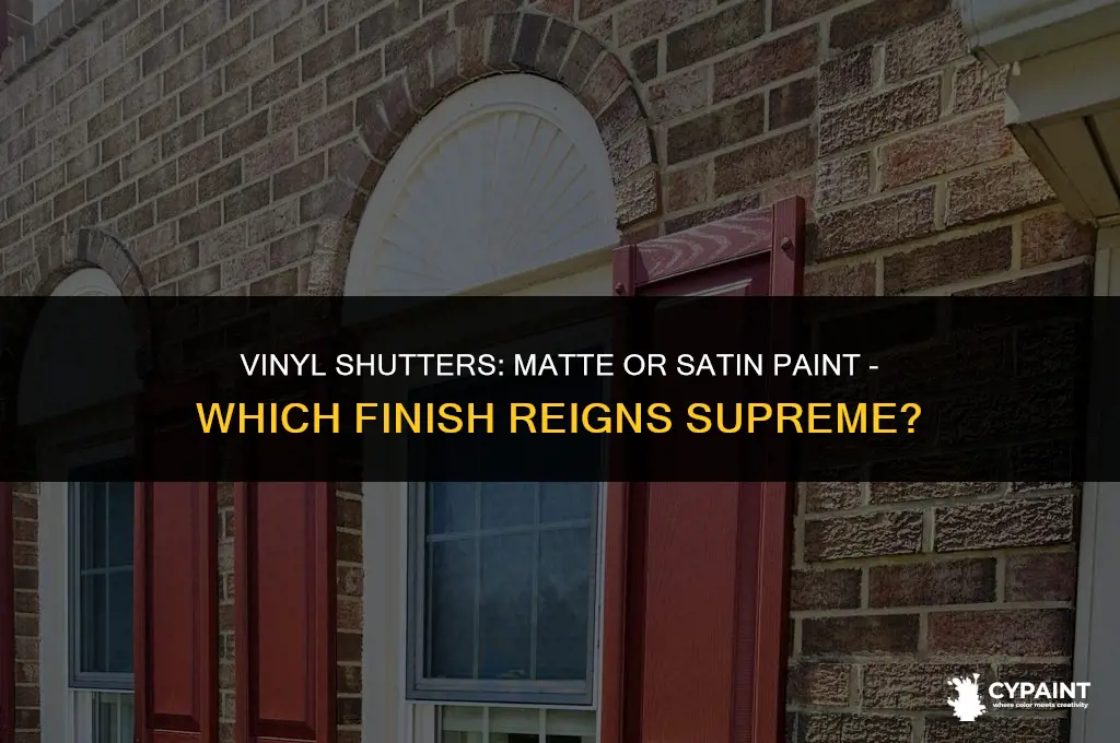 should vinyl shudders be painted with matte or satin paint