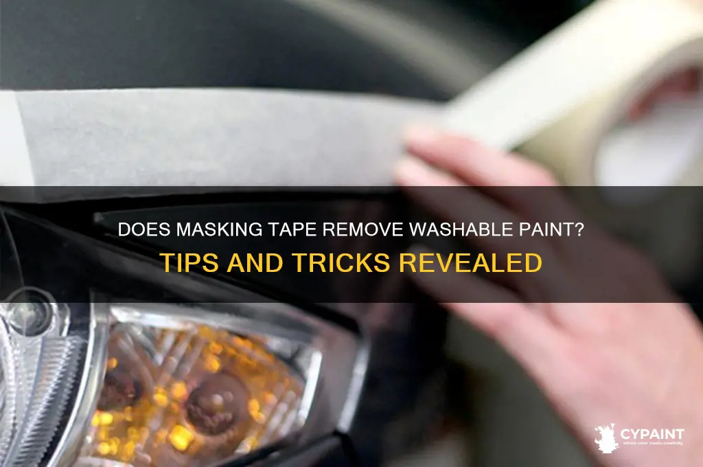 should washable paint come off with masking tape