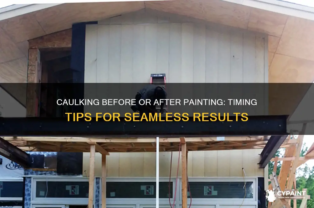 should you caulk before or after painting