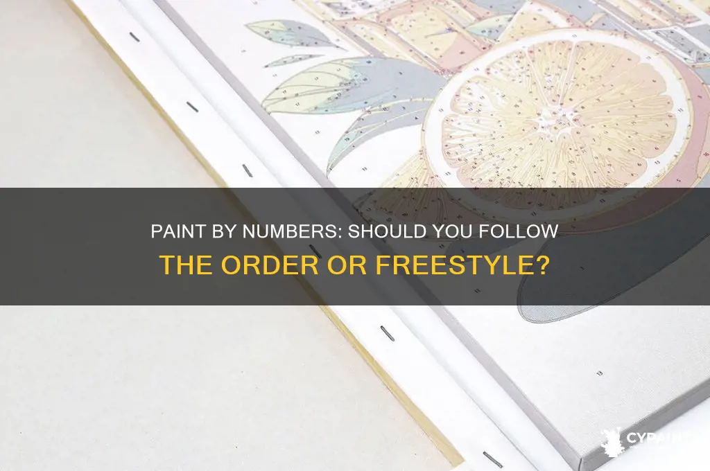 should you do paint by numbers in order