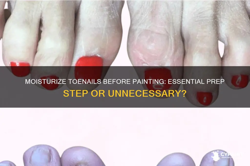 should you moisturize toenails prior to painting them