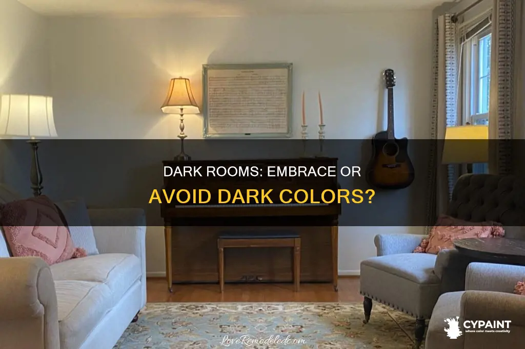 should you paint a dark room a dark colour