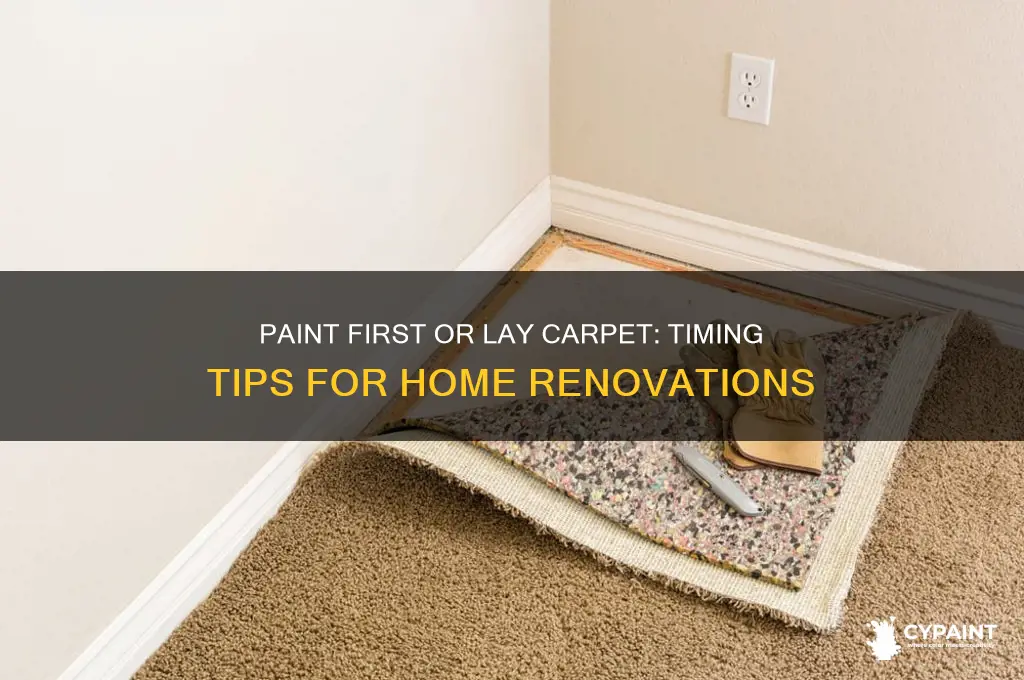 should you paint before or after installing carpet