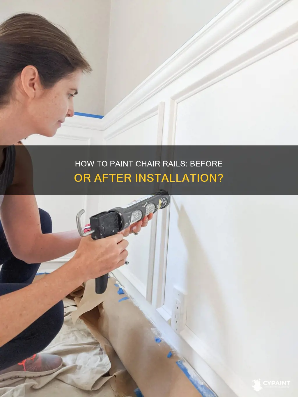 should you paint chair rail before or after installation
