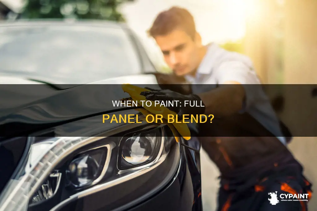should you paint entire body panel or just blend