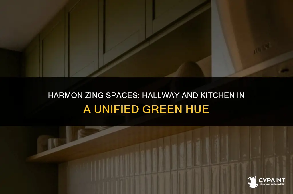 should you paint hallway and kitchen same shade of green