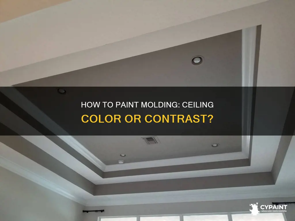 should you paint molding against celing sama as celing