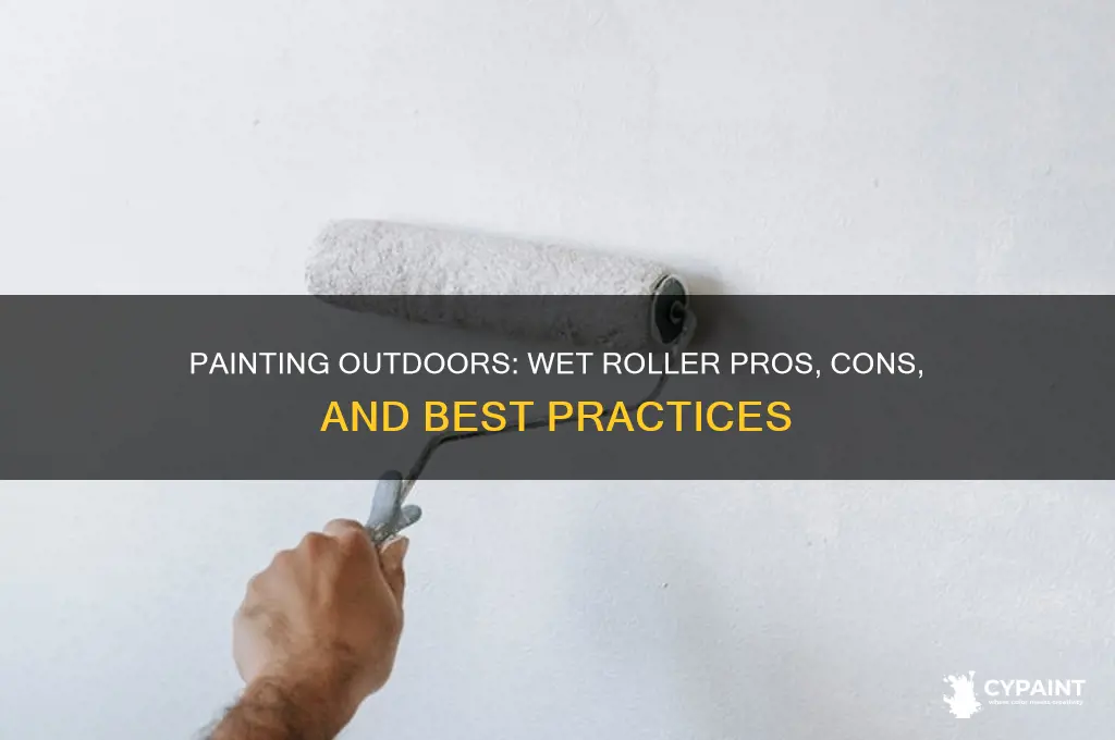 should you paint outside with a wet roller