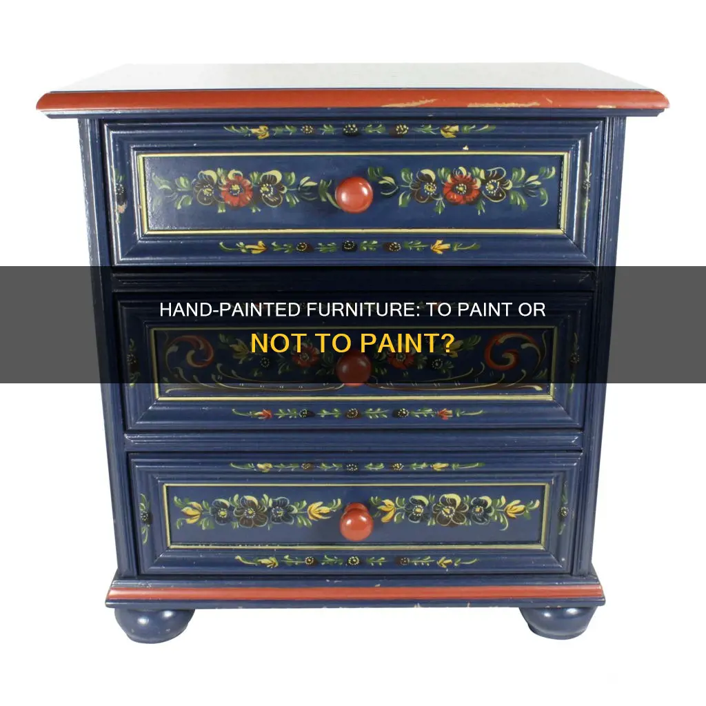 should you paint over hand painted design on dresser