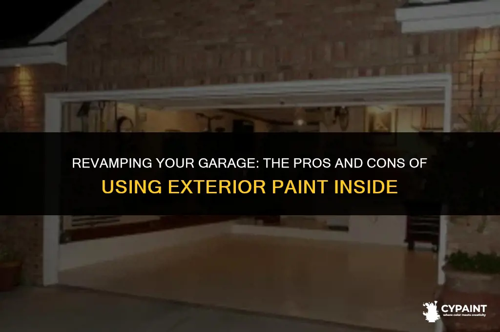 should you paint the inside of garage with exterior paint