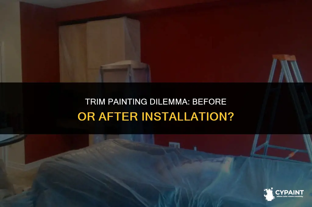 should you paint trim before or after it is installed