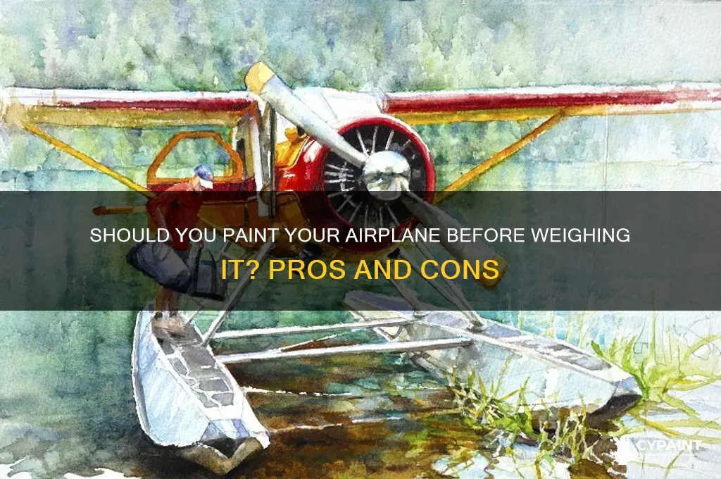 should you paint your airplane beofre weighing it