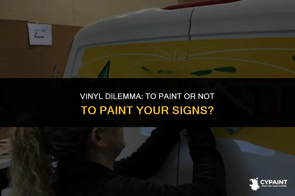 should you paint your vinyl signs or just leave vinyl