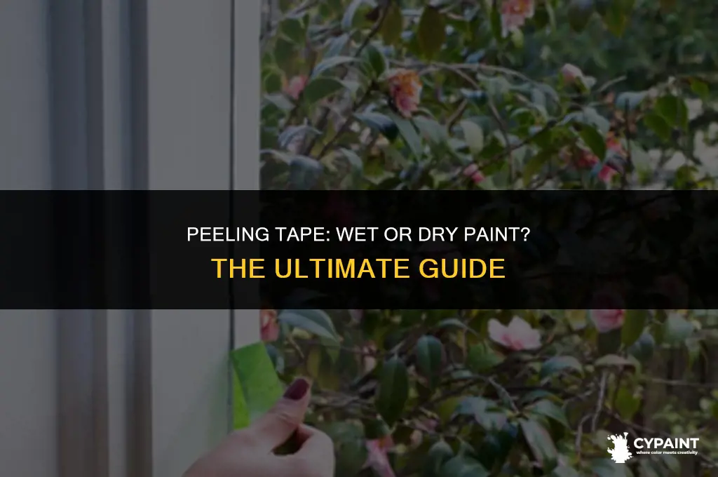 should you peel tape when paint is wet or dry