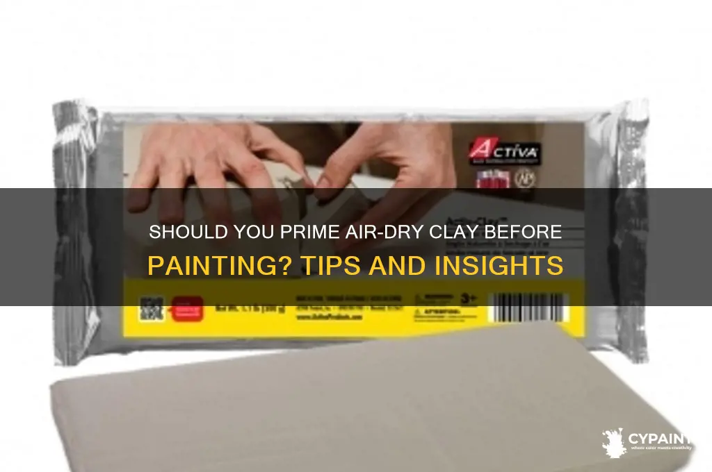 should you prime air dry clay before painting