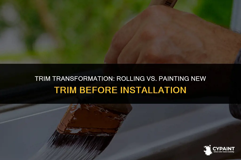 should you roll or paint new trim that isn
