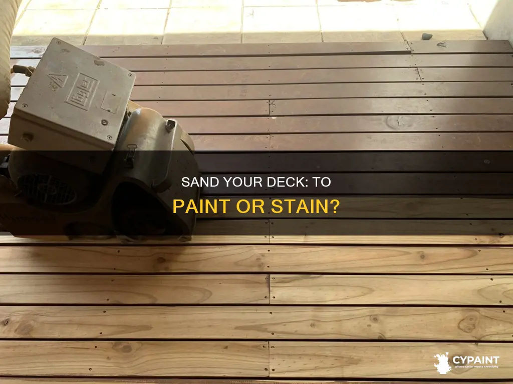 should you sand a deck beore painting or staining