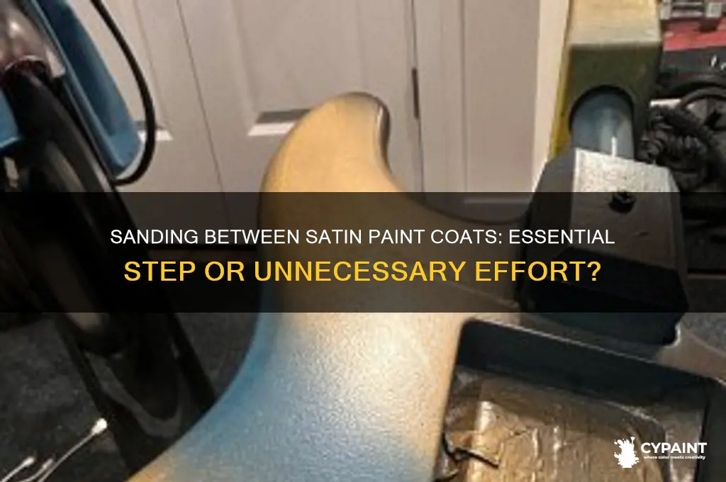 should you sand between coats of satin paint