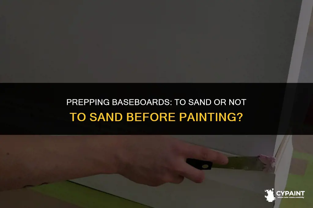 should you sand previously painted baseboard before you paint it