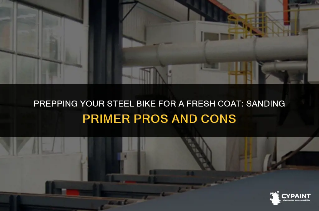 should you sand the primer off steel bike before painting