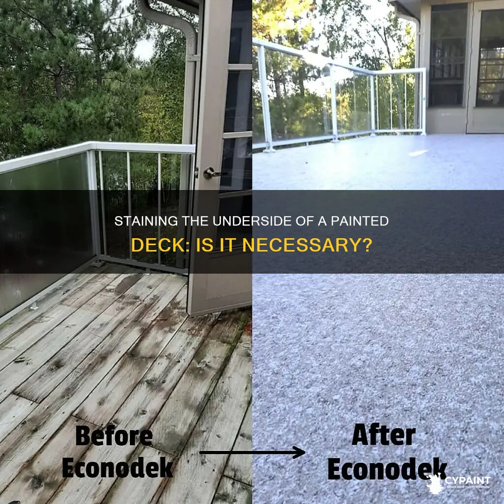 should you stain the underside of a painted deck