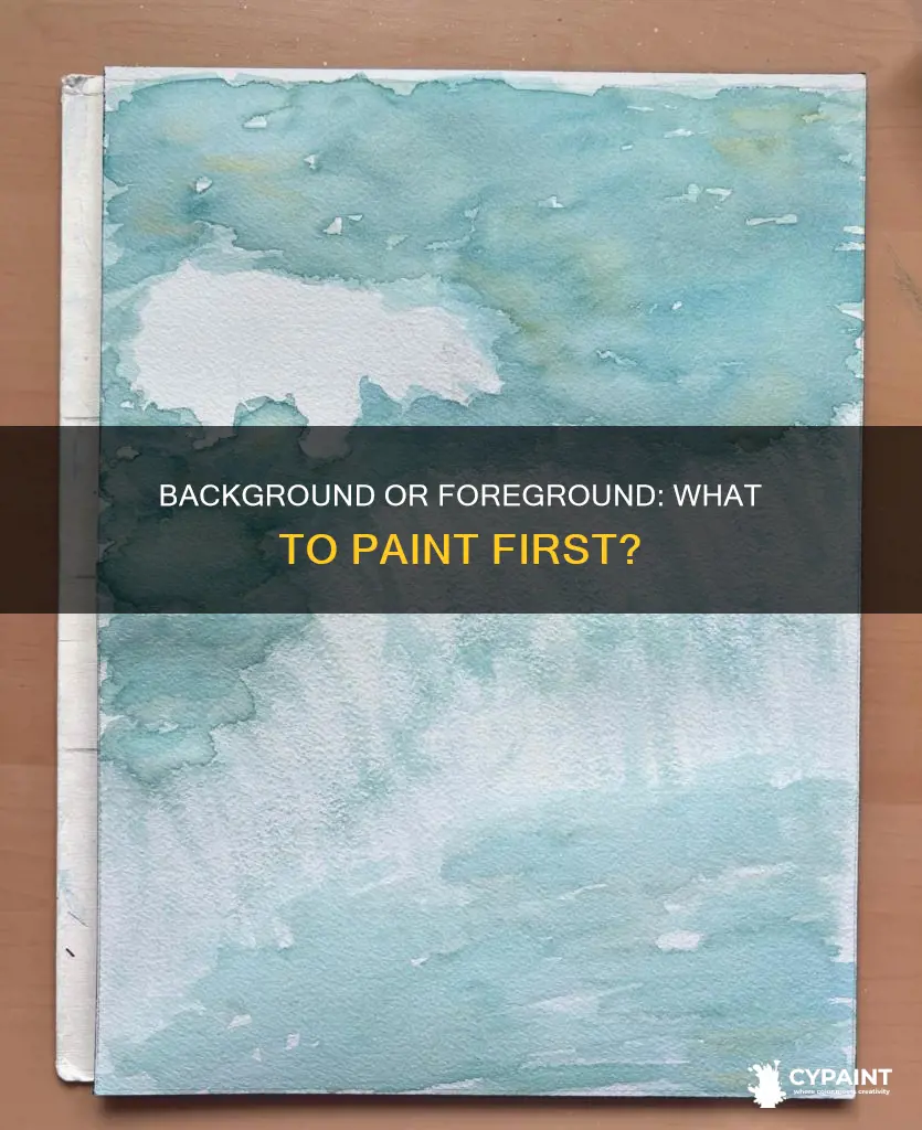 should you start painting the backhroung or foreground first