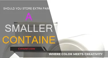 Storing Extra Paint: Smaller Containers, Better?