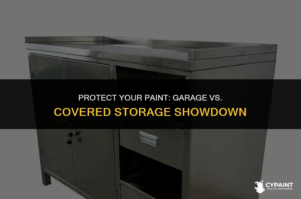 should you store paint in garage or covered storgae area