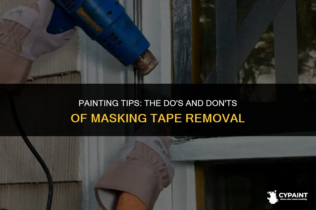 should you take masking tape off when paint is wet