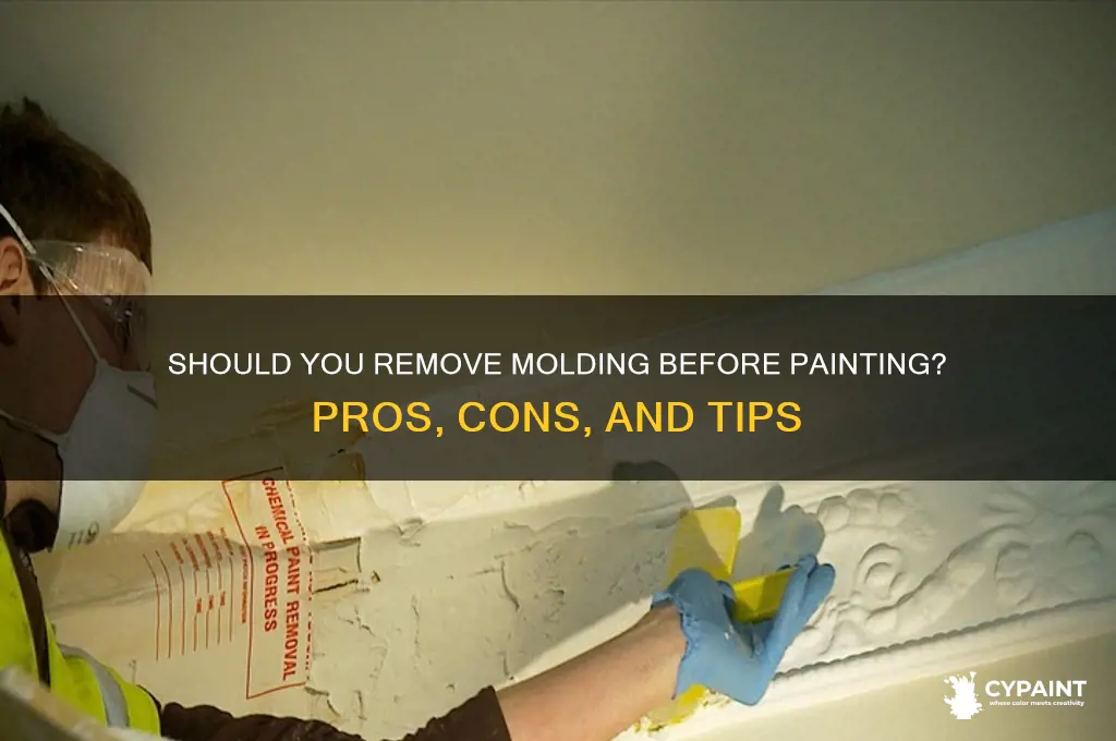 should you take molding off before you paint