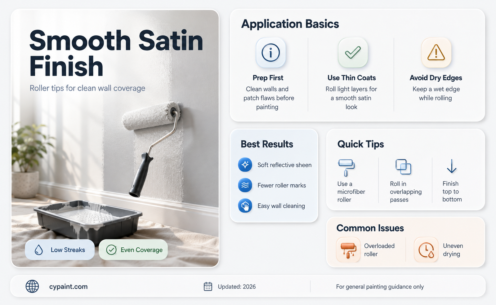 can you apply satin paint with a roller