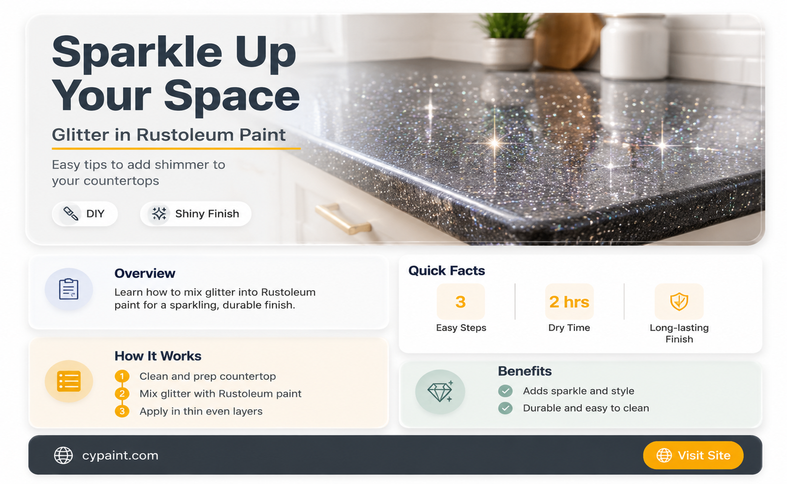 can you add glitter to rustoleum countertop paint