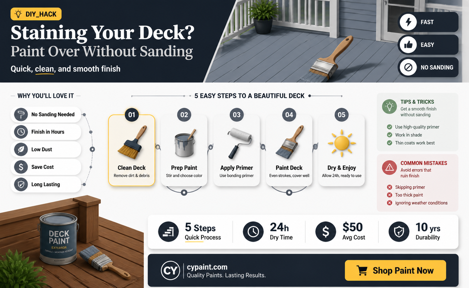 can i paint over my deck stain without sanding
